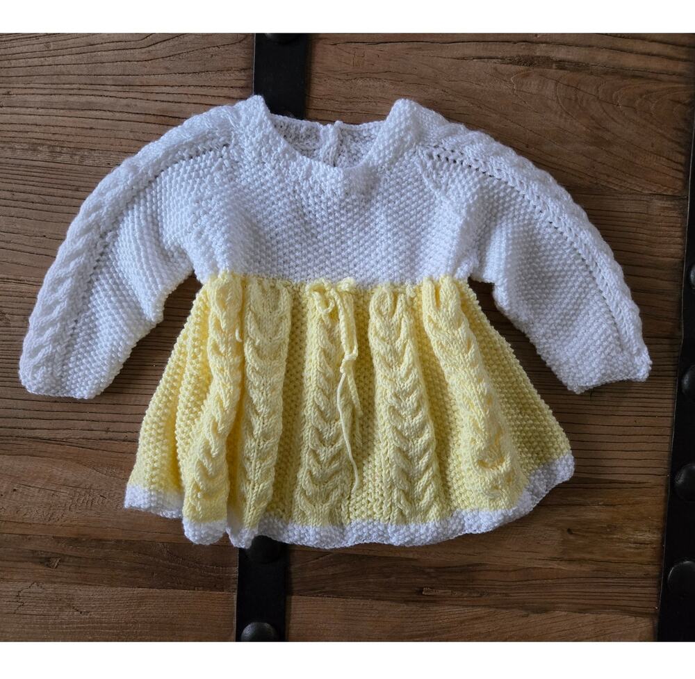 Handmade Knit Baby Sweater One Size